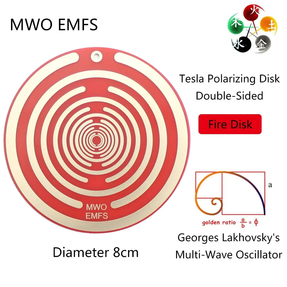 Variant image for Double-Sided Polarizing Disk for Electromagnetic Radiation Protection and Pain Relief, Portable Non-Toxic Design-1