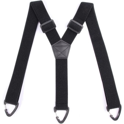 Suspenders Black 3.8cm Wide Y-Back Elastic Work Braces Fall 2026 With Plastic Gripper Clasps