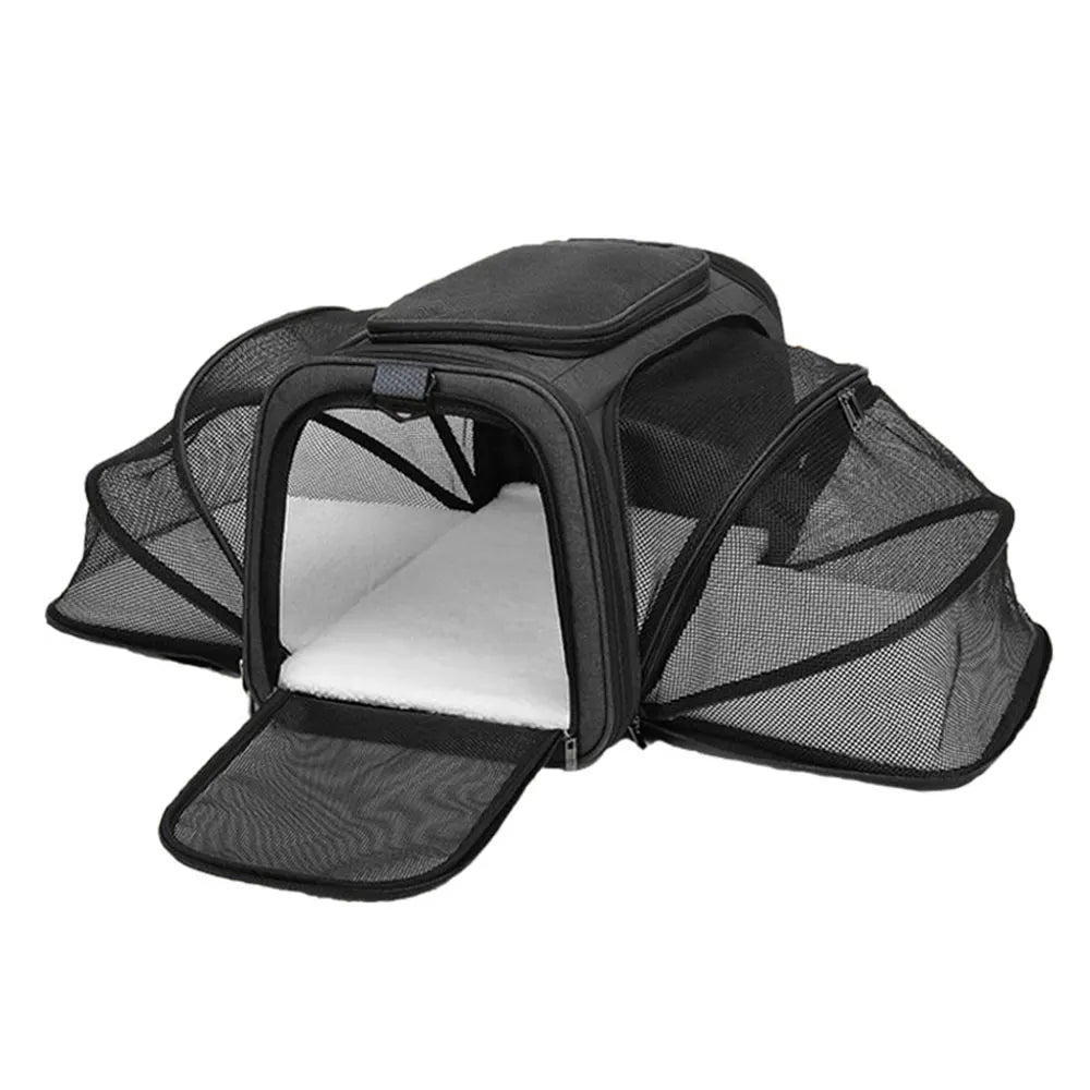 Pet Carrier Bag Up To 10kg Foldable Breathable Soft-Sided Travel Carrier Fall 2025 Safe Locking Zippers