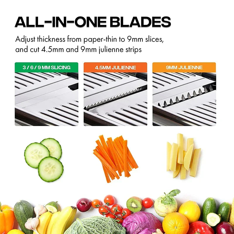 Mandoline Slicer Adjustable Stainless Steel Vegetable Cutter, Fall 2025 Kitchen Tool For Precise Julienne Slicing