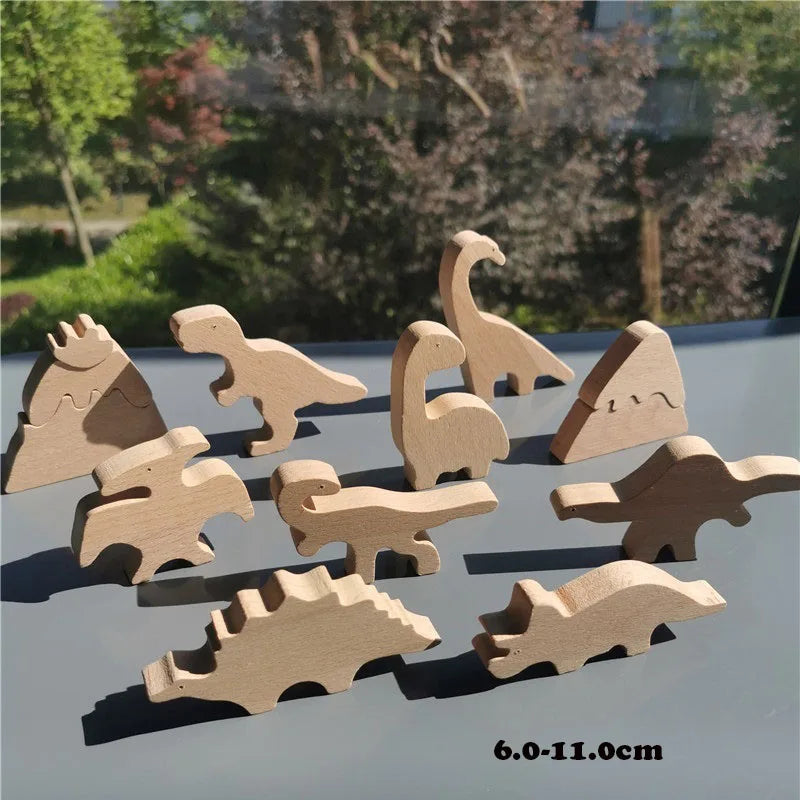 Wooden Building Blocks Pastel Nordic Stacking Play Set Fall 2025 Eco Friendly Imaginative Play Gift