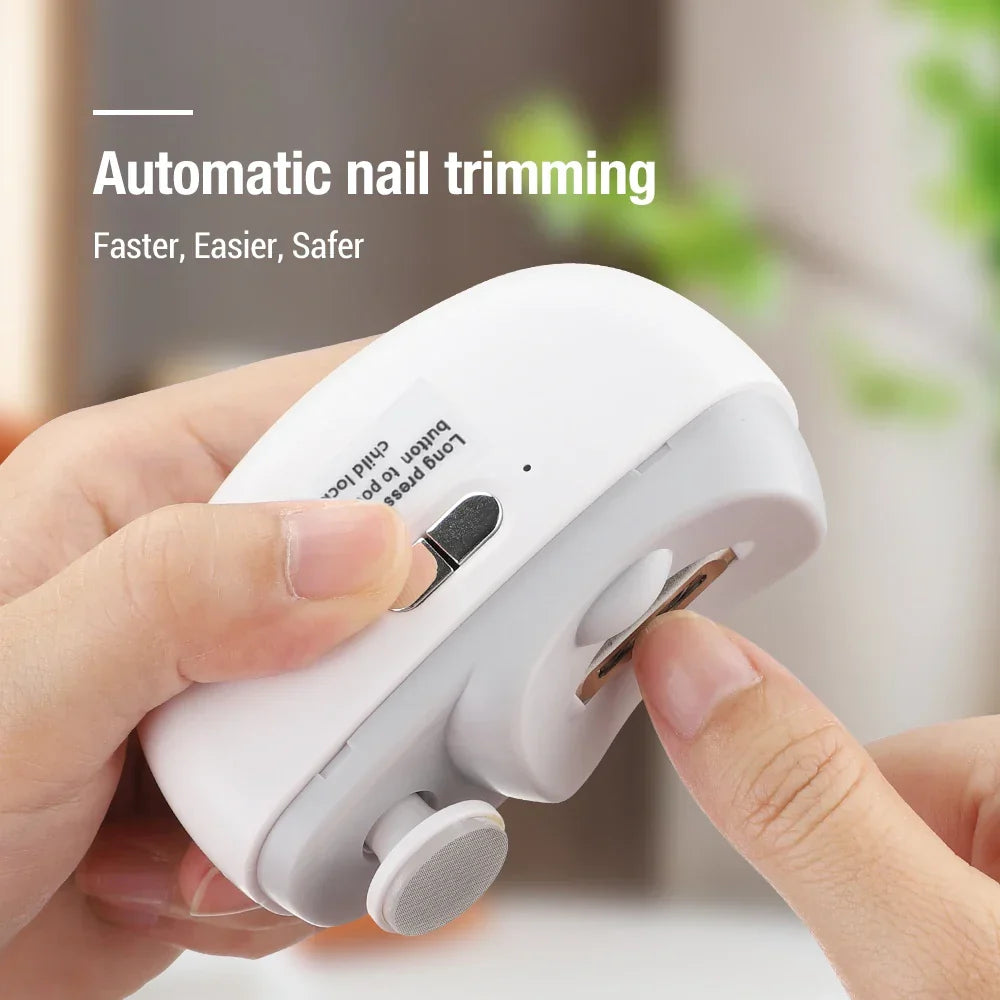 Electric Nail Clippers 2-in-1 Baby Manicure Trimmer Anti-Splash Infant Nail Groomer Newborn Care Fall 2025 Safe