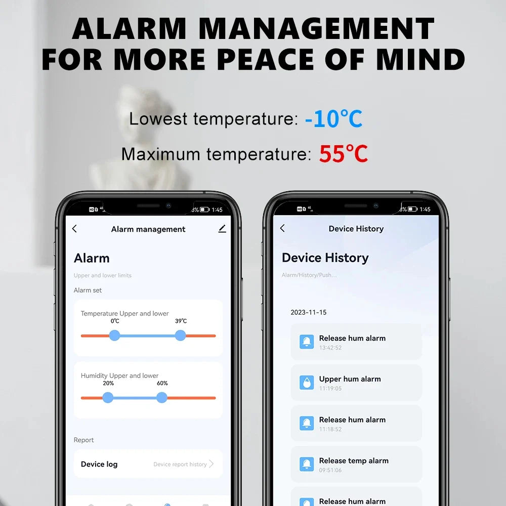 Tuya ZigBee Smart Temperature and Humidity Sensor Battery Powered for Smart Home Security with Alexa and Google Home