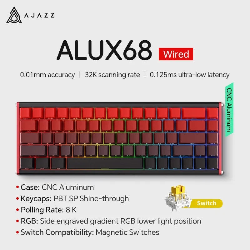 Mechanical Keyboard Sixty Mini Wireless ARGB Magnetic Hall