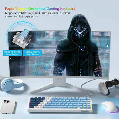 Mechanical Keyboard 68-Key Hall Effect RGB Wired Compact