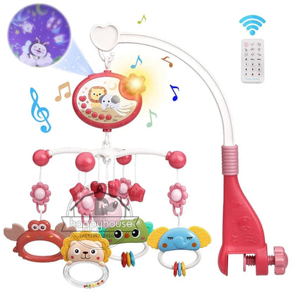 Musical Baby Mobile Projection Remote Newborn Sensory Toys