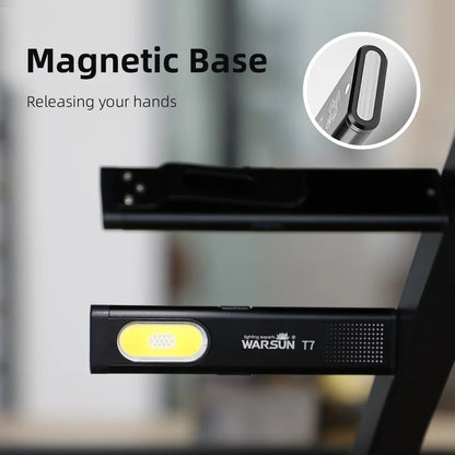 LED Keychain Flashlight 600Lm USB-C Rechargeable Mini Torch Light Portable Work Light With Magnet