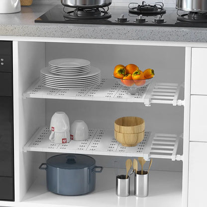 Wall-Mounted Adjustable Shelves - Home Organizers for Closet, Bathroom & Kitchen Storage