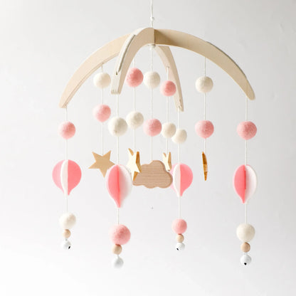 Baby Mobile Wooden Crib Hanging Toy Newborn Nursery Fall 2025 Soothing Music Developmental Gift