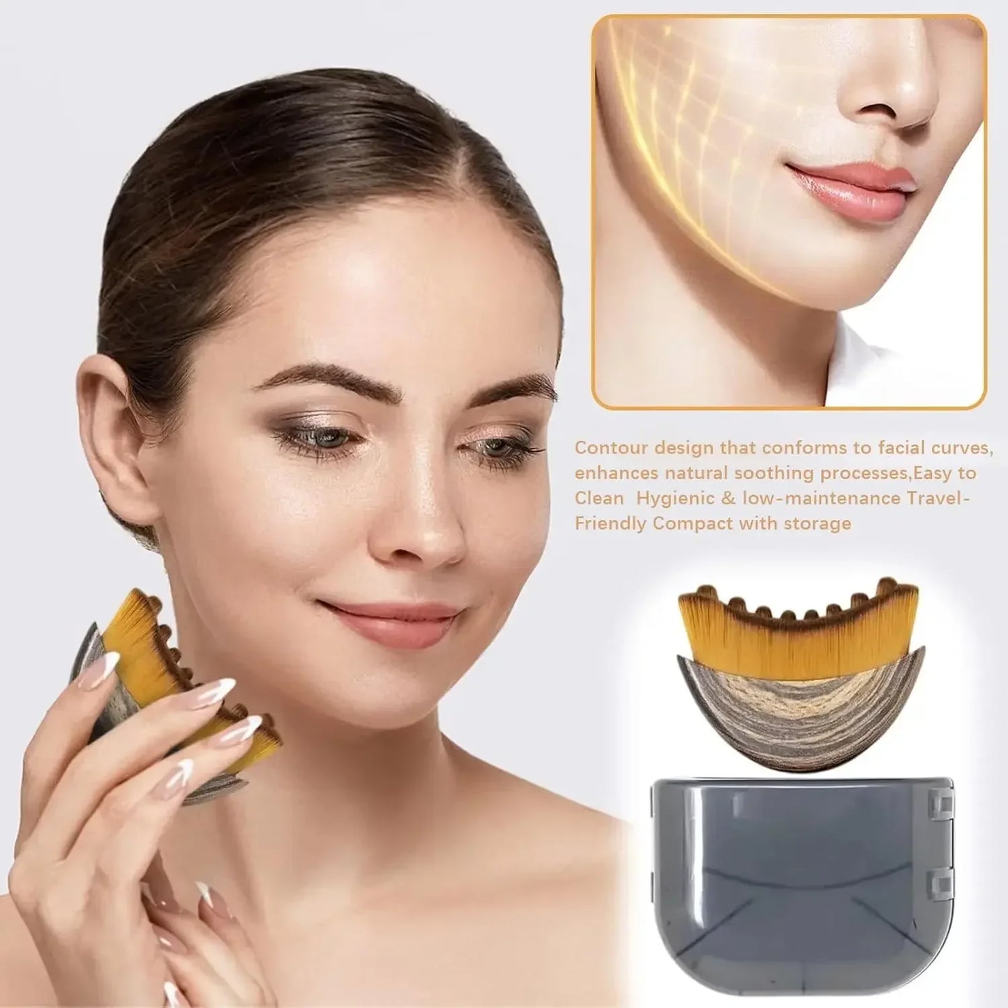 Lymphatic Face Massager – Ergonomic Chin & Jawline Contour Tool, Plastic Skin Fit, TikTok Viral Fall 2026