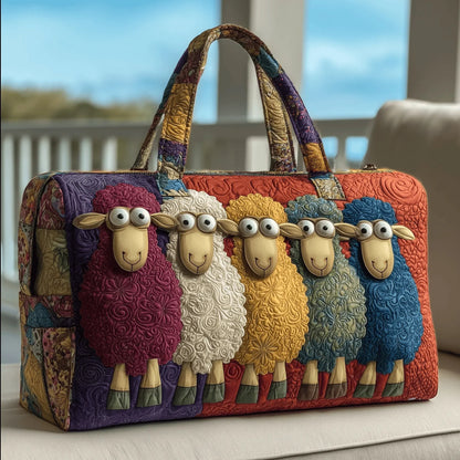 Lightweight women's travel tote bag - quilted, 3D-printed fabric, for travel, beach, camping