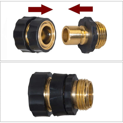 Garden Hose Quick Connector Set Male and Female Fittings with O Rings Leak Free Quick Connectors Spring 2026 Garden Upgrade