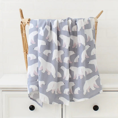 Bamboo Muslin Swaddle Blanket 120x120 Cm Floral Newborn Bedding Fall 2025 Breathable Eco Friendly Baby Gift