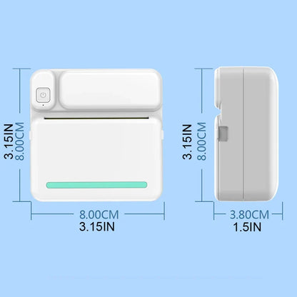 Portable Mini Thermal Label Printer for Android iOS - Inkless Pocket Printer, Home Office Use