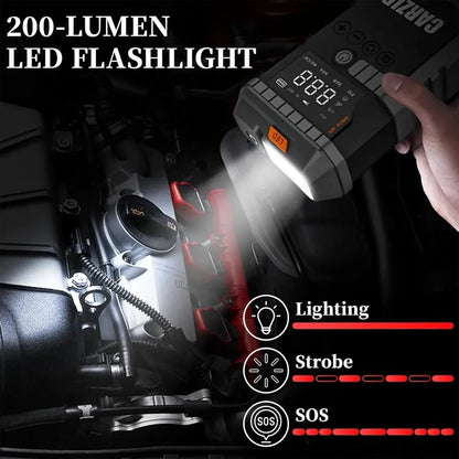 Car Jump Starter With Air Pump 3000A Peak Digital Tire Inflator 150 PSI Portable Power Bank Fall 2025