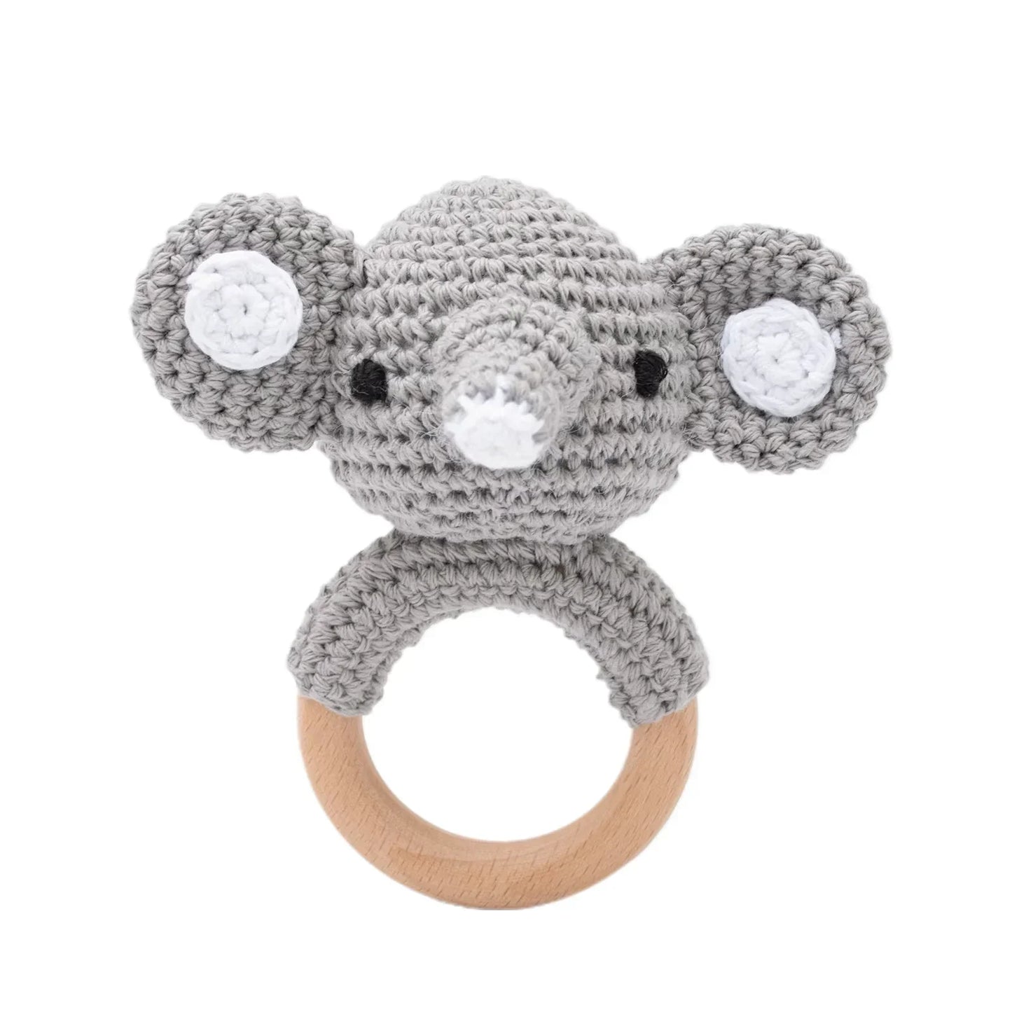 Baby Crochet Rattle Bunny Teether Newborn Sensory Toys