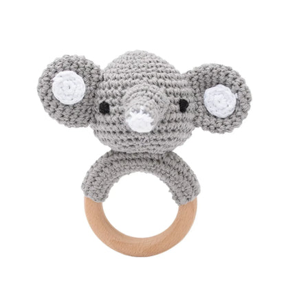 Baby Crochet Rattle Bunny Teether Newborn Sensory Toys