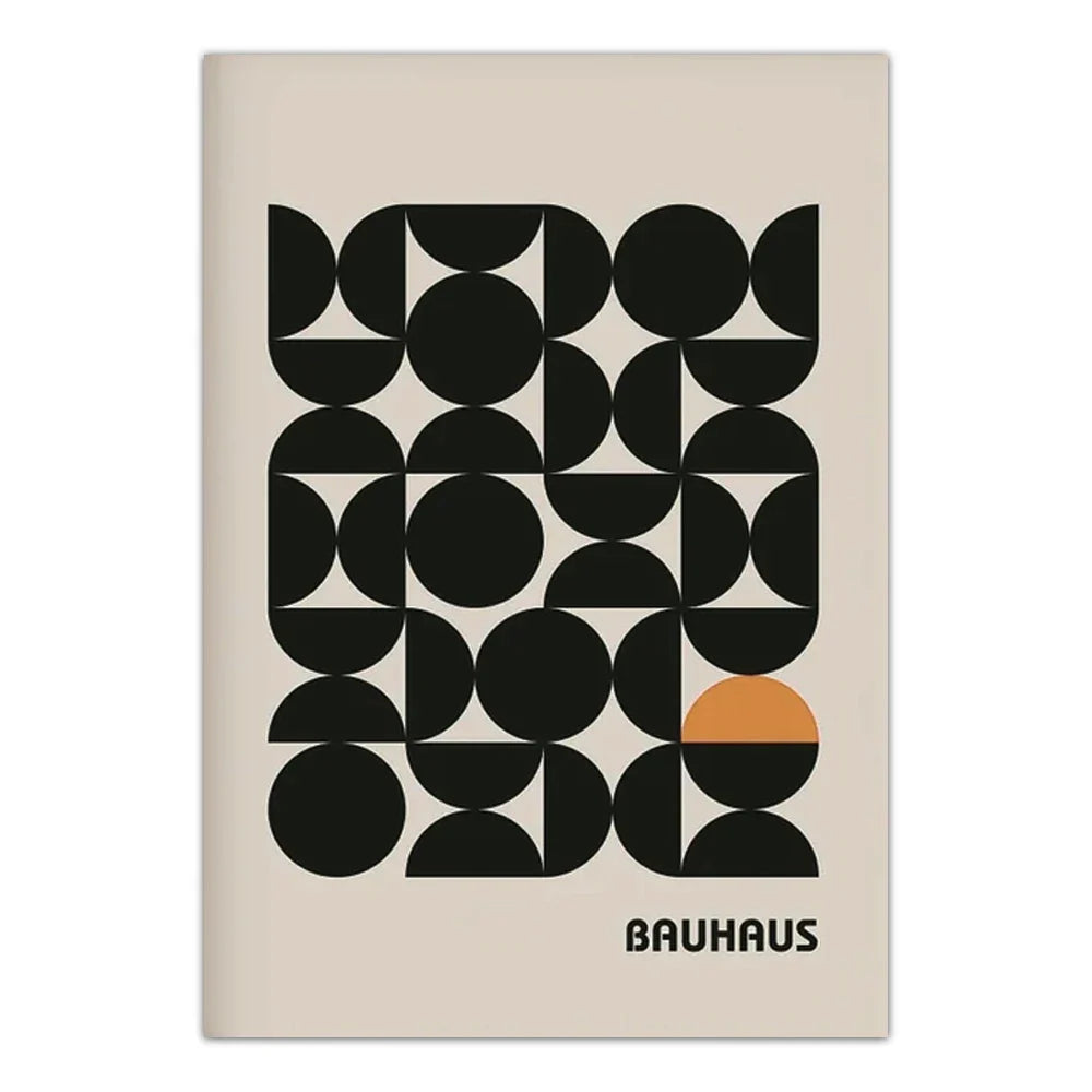 Modern Bauhaus Geometric Wall Art Prints Three Piece Set