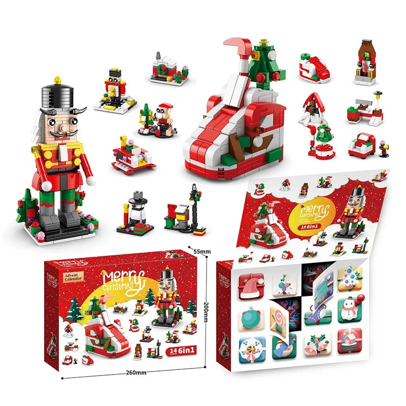 Christmas Building Blocks Advent Calendar DIY Kit Kids