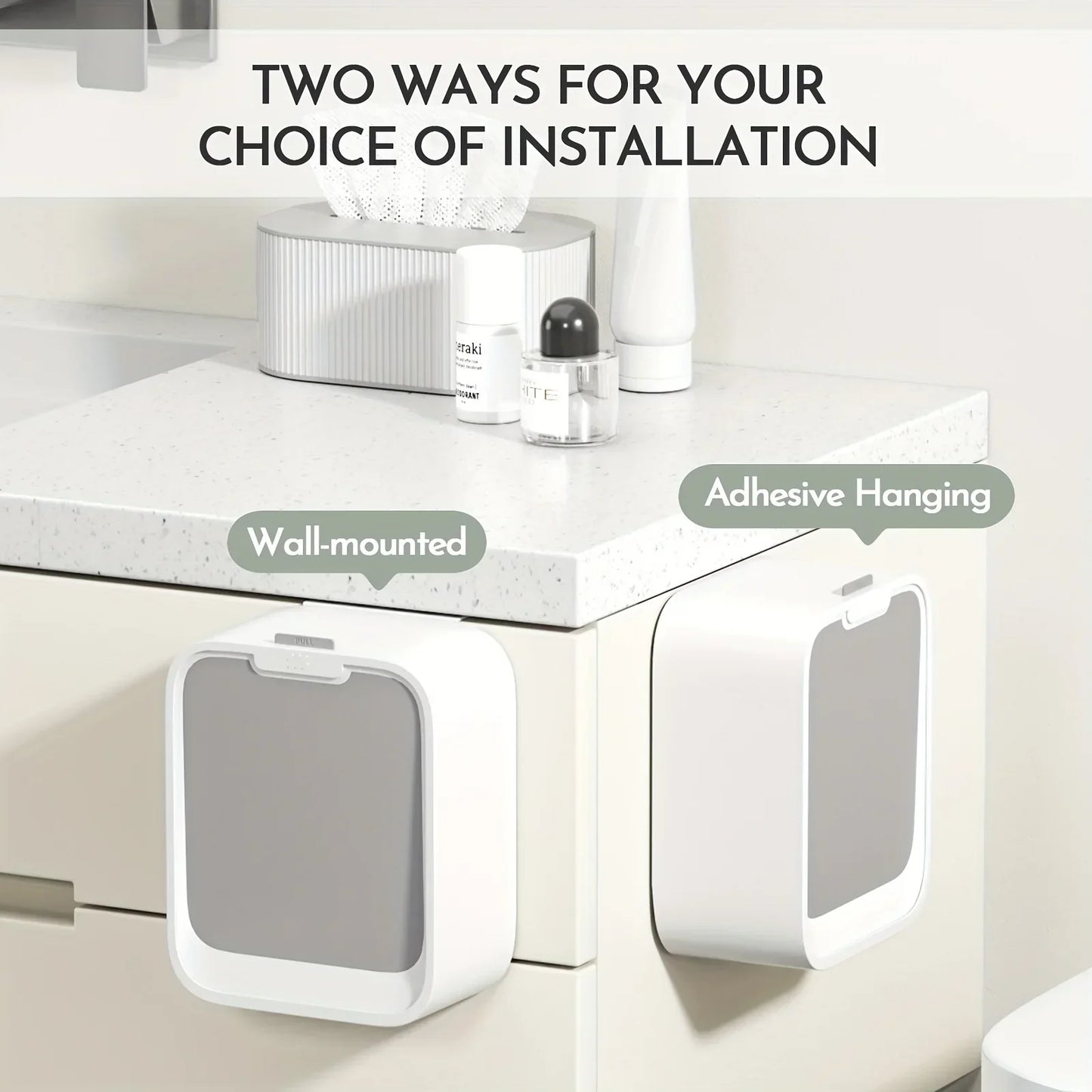 Motion Sensor Trash Can Hanging Bin For Cabinet Door