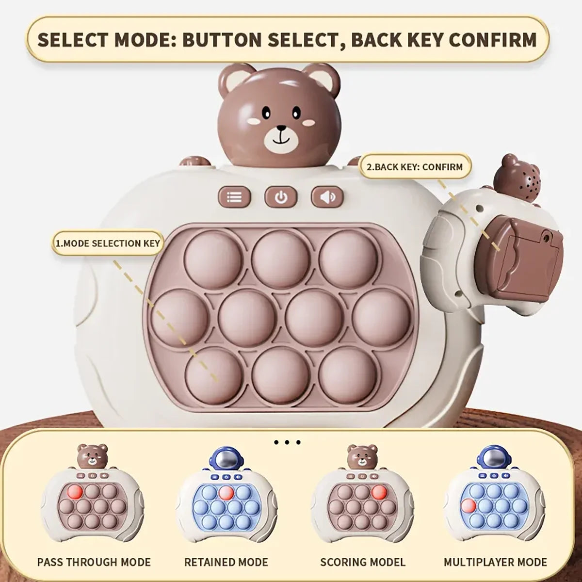Speed Push Decompression Puzzle Game Console - Engaging Squeeze Toy for Teens and Adults, Develops Coordination and Problem-Solving Skills