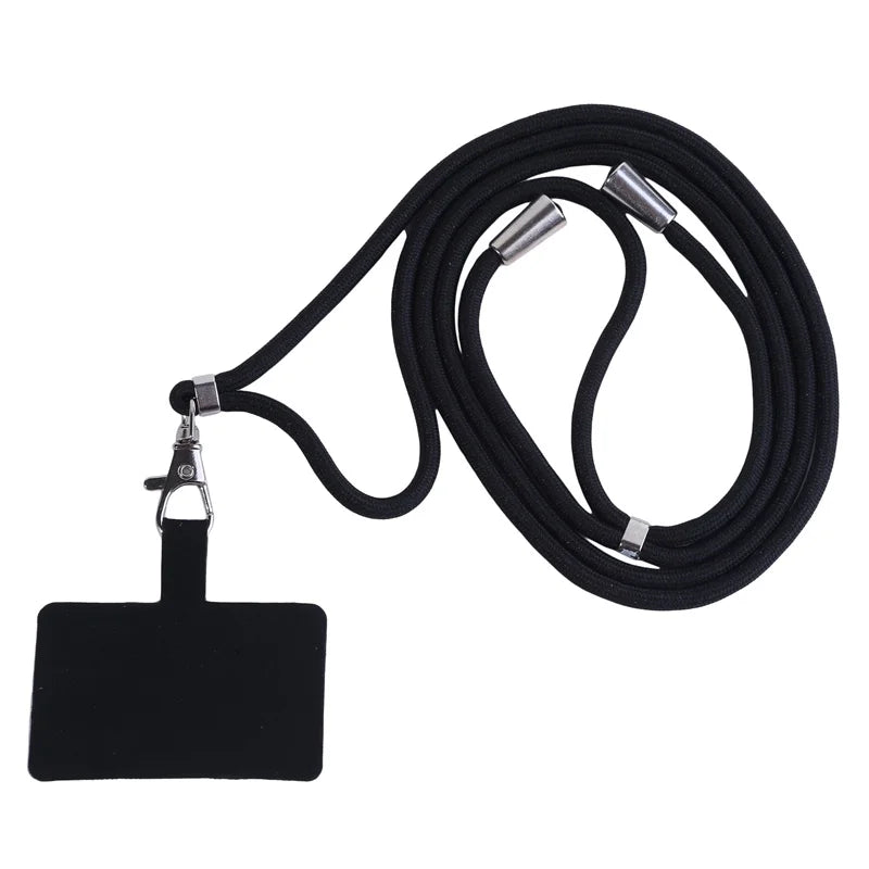 Adjustable Detachable Phone Lanyard with Card Holder & Carabiner - 13 Colors, Nylon Strap Accessory