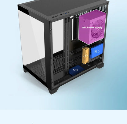 Gaming PC Case Dreamland Pro ATX Dual Glass 360mm Chassis