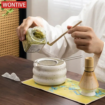 Matcha Whisk Bamboo Chasen Tea Set Tea Ceremony Essentials Fall 2025 Creates Creamy Froth Eco Friendly Gift
