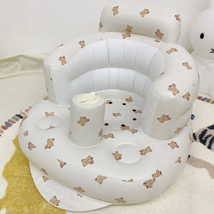 Baby Inflatable Sofa Seat Trainer Infant Sitting Aid Baby Chair Supportive Seat Summer 2025 Confidence Builder