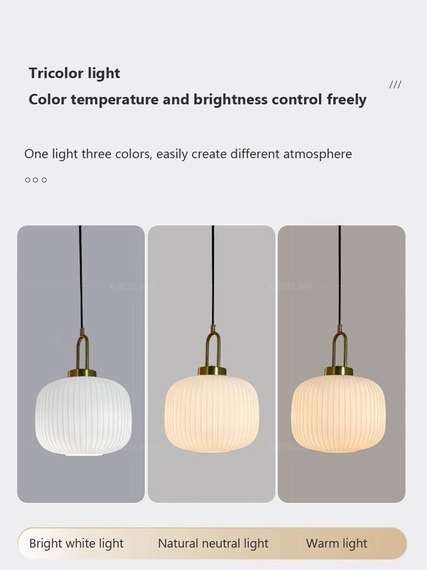 Japandi Glass Pendant Light Japanese Nordic Hanging Lamp Warm
