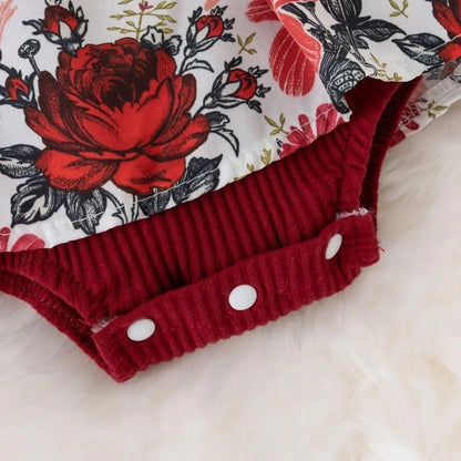 Folded presentation of the baby girls striped bowknot romper dress - view 9