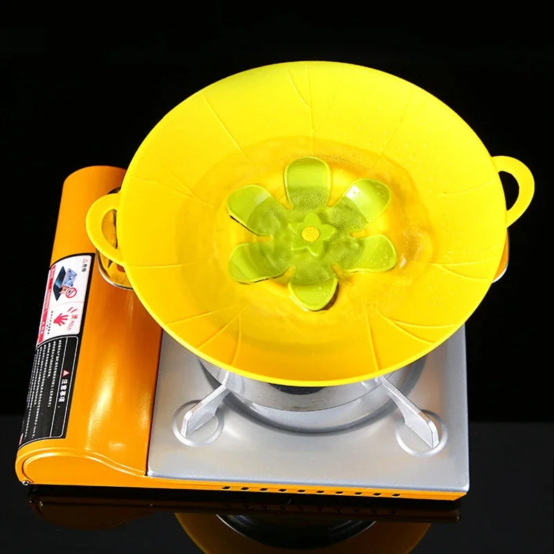 Silicone Pot Lid Spill Stopper Universal Anti Overflow Cover Kitchen Gadget Fall 2025 Keeps Stovetop Clean