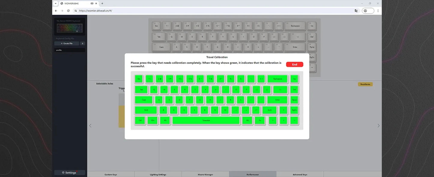 Mechanical Keyboard 68-Key Hall Effect RGB Wired Compact