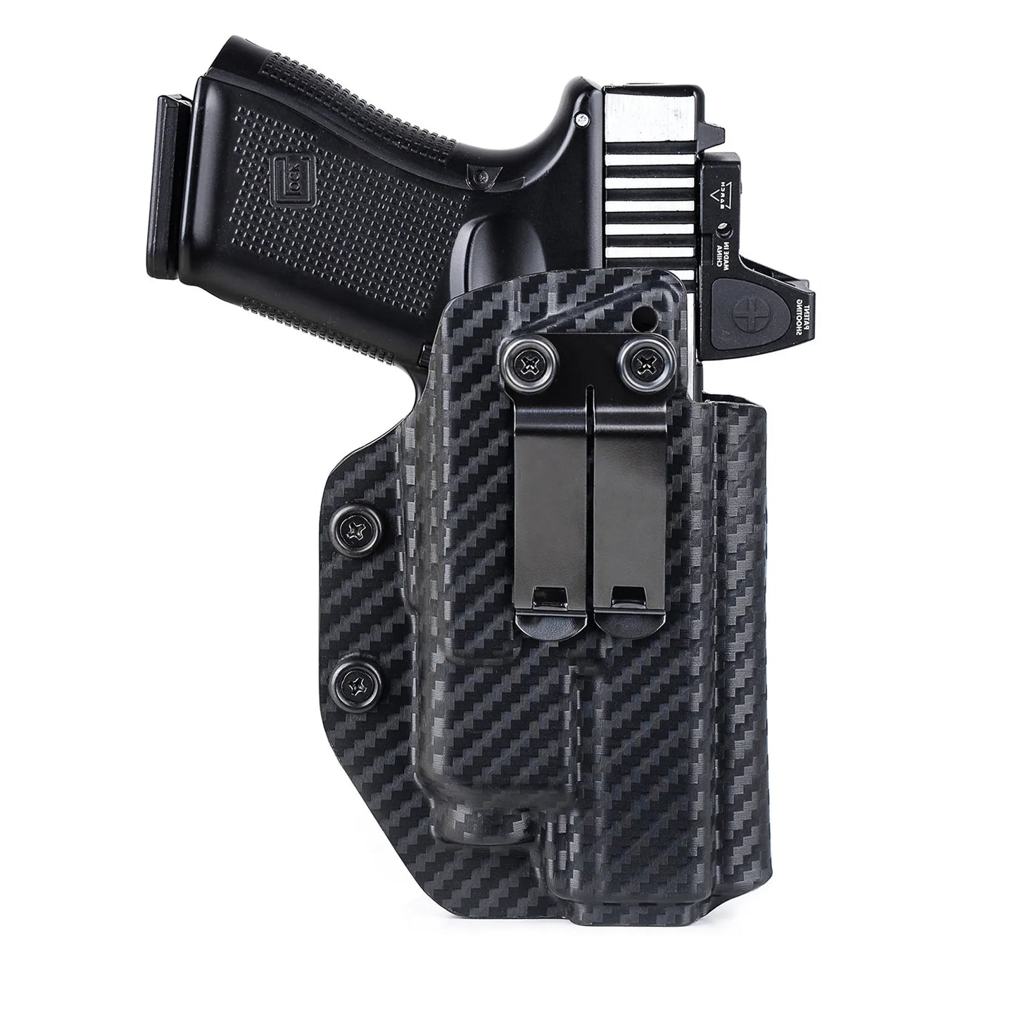 IWB Kydex Holster - TLR-8 Light Compatible, Inside Waistband Concealed Carry, 19 19X 23 25 32 44 45 Compatible