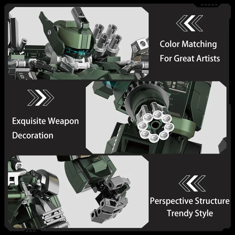 Mecha Building Set Mech Warrior Battle Robots Kit Fall 2025 Gift for Kids and Adults Creative STEM Play