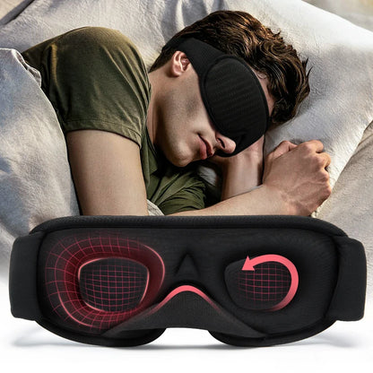 3D Sleep Eye Mask – Light Blocking, Soft and Breathable Eyeshade for Travel and Night Rest