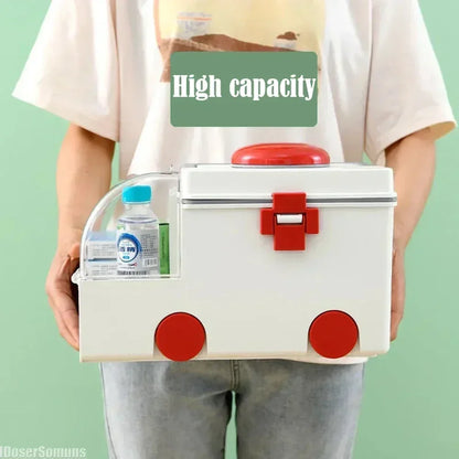 First Aid Kit Large Capacity Portable Medicine Storage Box Emergency Preparedness Fall 2025 Secure Latch