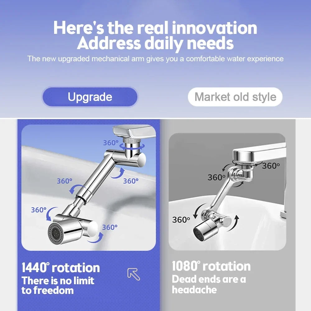 Faucet Extender 360° Swivel Robotic Arm Kitchen Sink Aerator, TikTok Viral Spring 2026 Reduces Splash