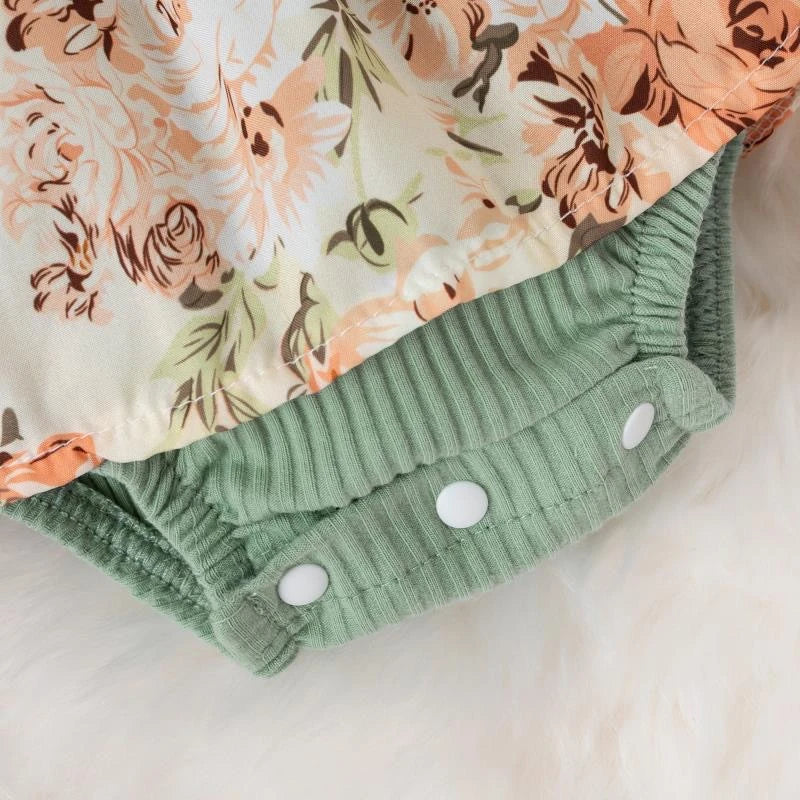 Kids fashion view of the baby girls striped bowknot romper dress - view 12