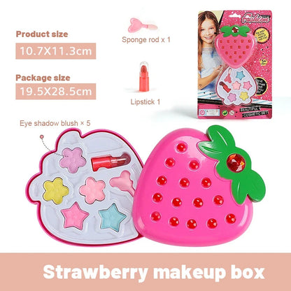 Princess Makeup Toy Set for Kids - Pretend Play Cosmetics with Lipstick & Eyeshadow for Parties