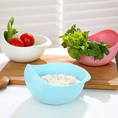 Rice Colander With Handles Kitchen Drain Basket Fall 2026 Easy Rinse Quick Drain