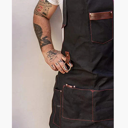 Chef Apron Canvas Work Apron Fall 2025 Professional Waterproof Cooking Apron With Pockets Durable Gift