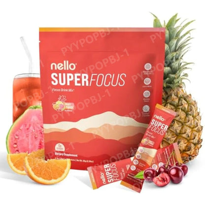 Focus Drink Mix Sugar-Free Fruit Punch Lions Mane Rhodiola NALT For Back To School 2026 Focus Boost