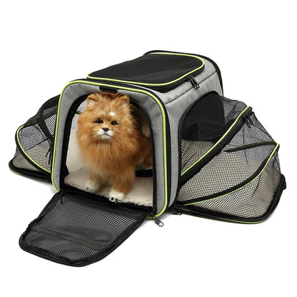 Pet Carrier Bag Up To 10kg Foldable Breathable Soft-Sided Travel Carrier Fall 2025 Safe Locking Zippers