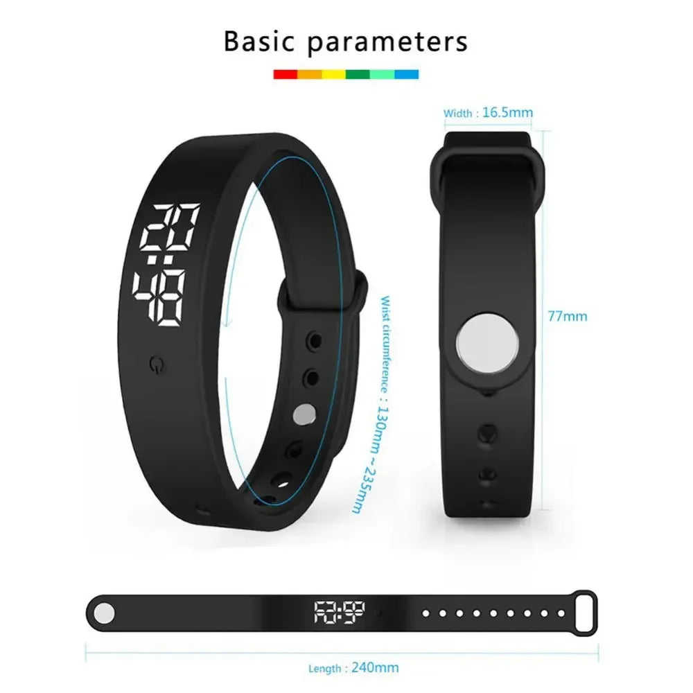 Smart Bracelet Silicone Band Fitness Tracker Waterproof Body Temperature Monitor Vibration Alarm Spring 2026 Trend