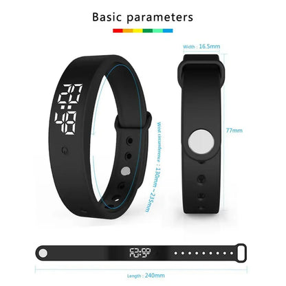 Smart Bracelet Silicone Band Fitness Tracker Waterproof Body Temperature Monitor Vibration Alarm Spring 2026 Trend