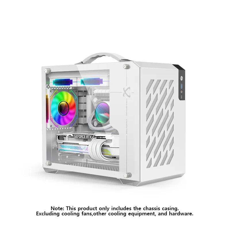 Mini ITX Case Glass Side 240mm Watercooling Portable