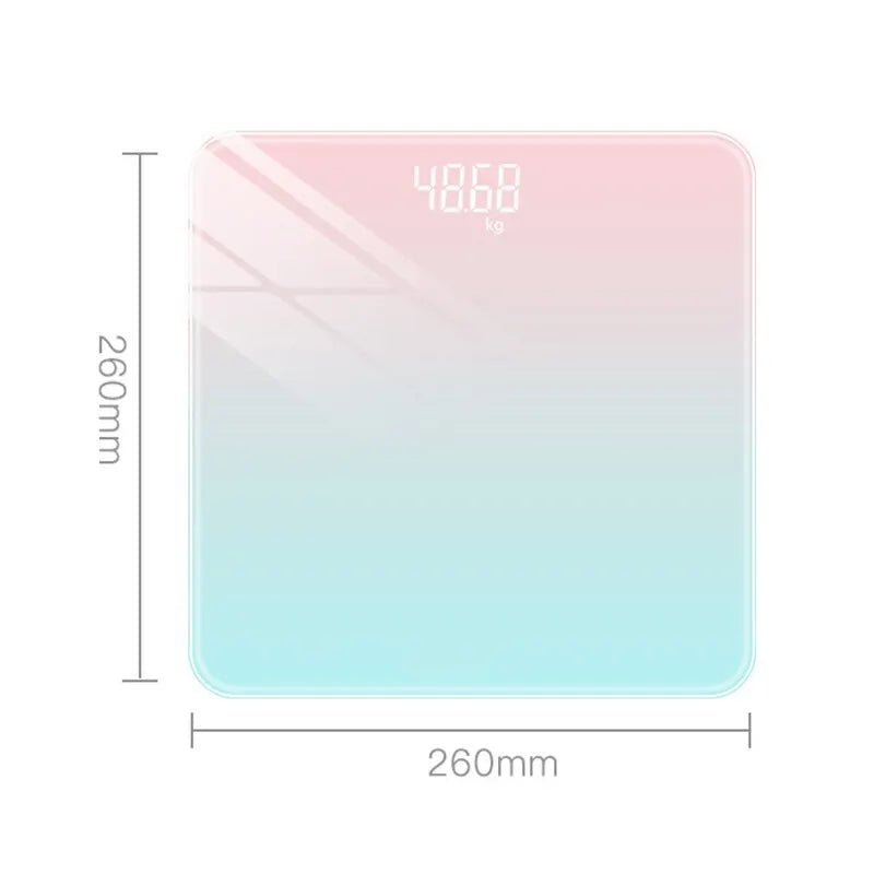 Digital Body Scale Gradient Glass 26 x 26 cm Bathroom Weight Scale Fall 2025 Accurate LED Display