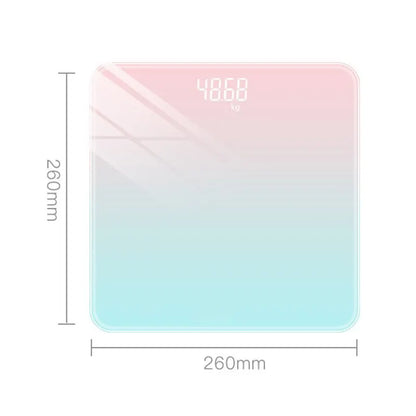 Digital Body Scale Gradient Glass 26 x 26 cm Bathroom Weight Scale Fall 2025 Accurate LED Display
