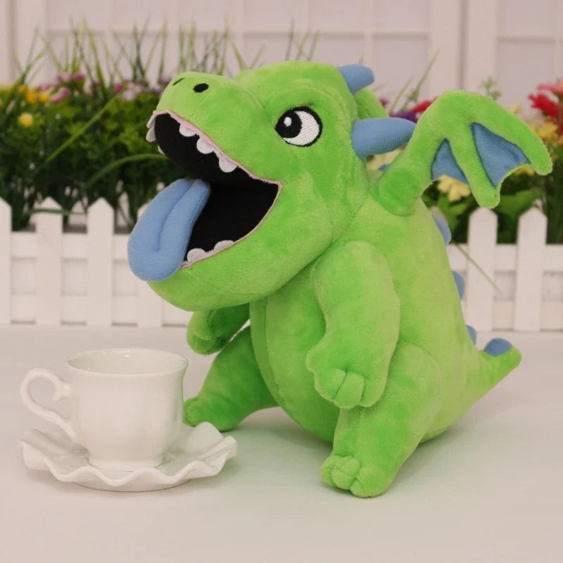 Plush Dragon Trio Stuffed Animals Set Rolling Log Toy